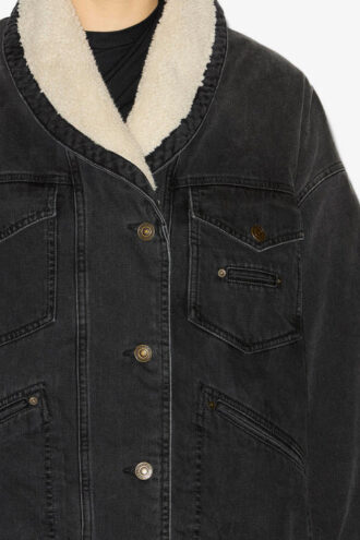 Pimia Jeansjacke mit Kunstfell