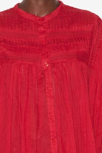 Plalia Bluse aus gerafftem Baumwollvoile