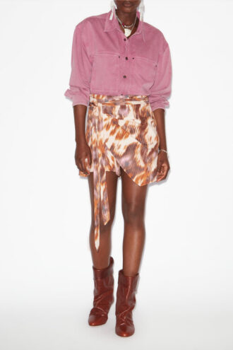Raquel Jersey-Hemd in verblasstem Look