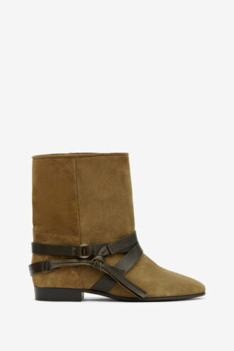 Rejen Flache Wildleder-Stiefeletten