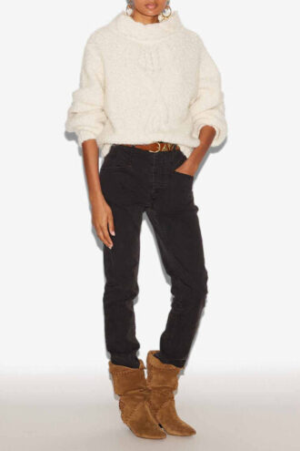 Romane Strickpullover mit Zopfmuster